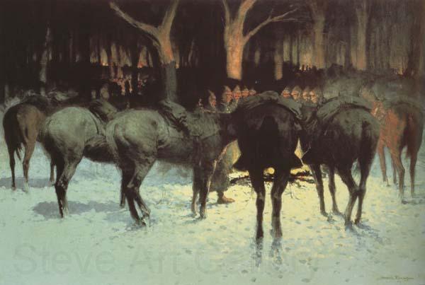 Frederic Remington The Winter Campaign (mk43) Norge oil painting art